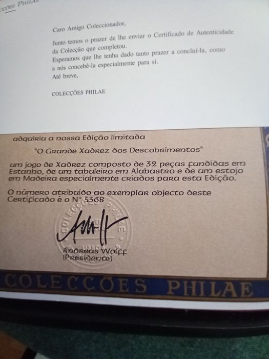 Tabuleiro de xadrez, coleções philae.para celebrar os descobrimentos