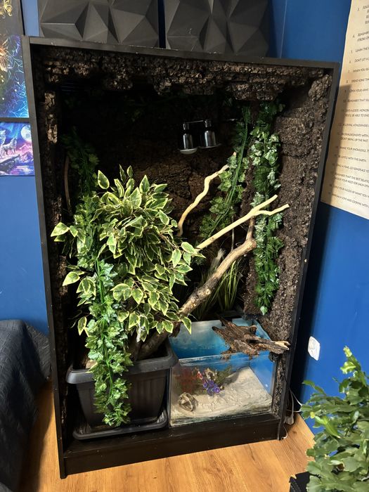 Terrarium tropikalne 100x160x55 cm z akwarium