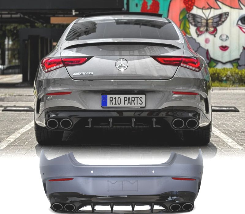 PARA-CHOQUES TRASEIRO MERCEDES CLA W118 19-23 LOOK AMG CLA45S PDC