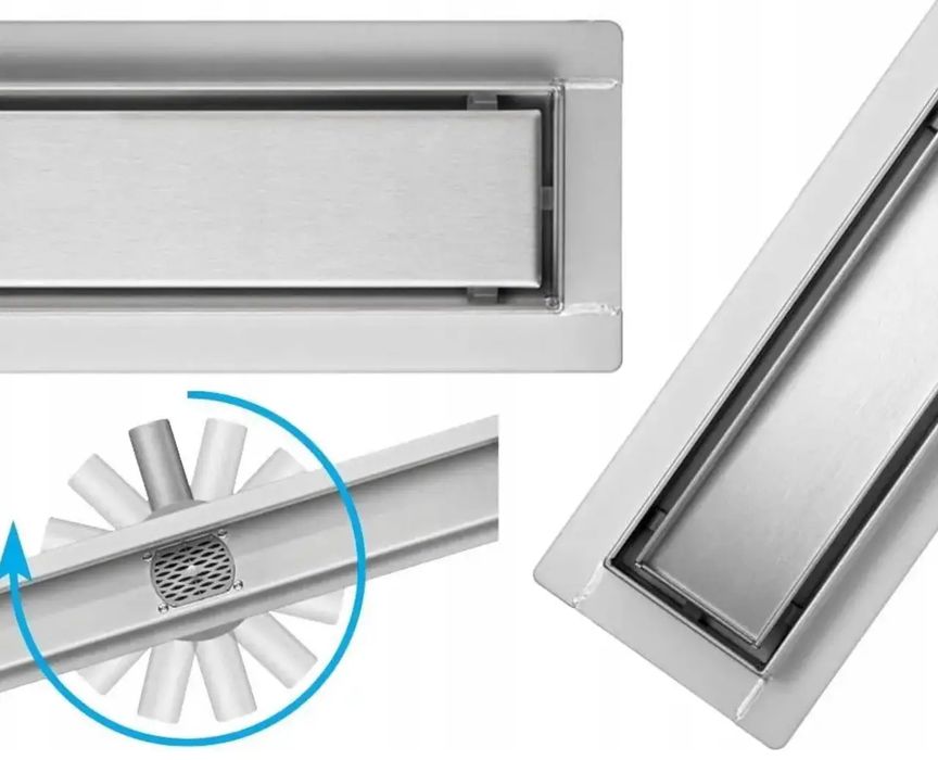 Лінійний душовий трап 94 см, нержавіюча сталь 304