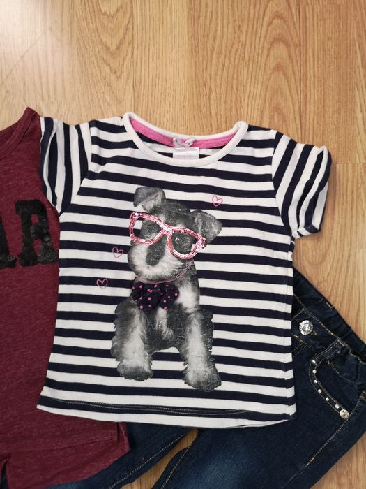 Komplet tshirty spodnie 104