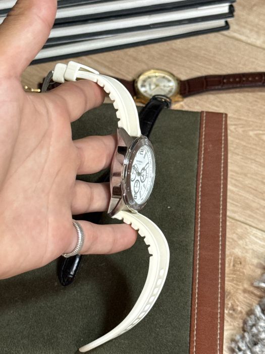 Relogio branco, fossil
