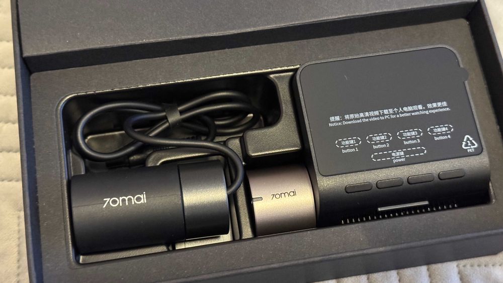 kamera samochodowa 70mai A500S + tylna RC06 + 128GB wideorejestrator