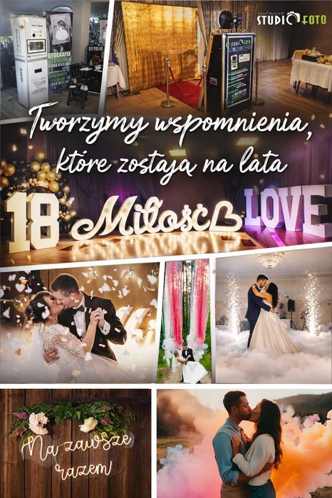 Fotobudka Fotolustro Fotograf Cieżki dym Miłość Fontanny iskier