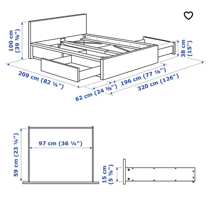 Cama IKEA + Colchão 1,80m