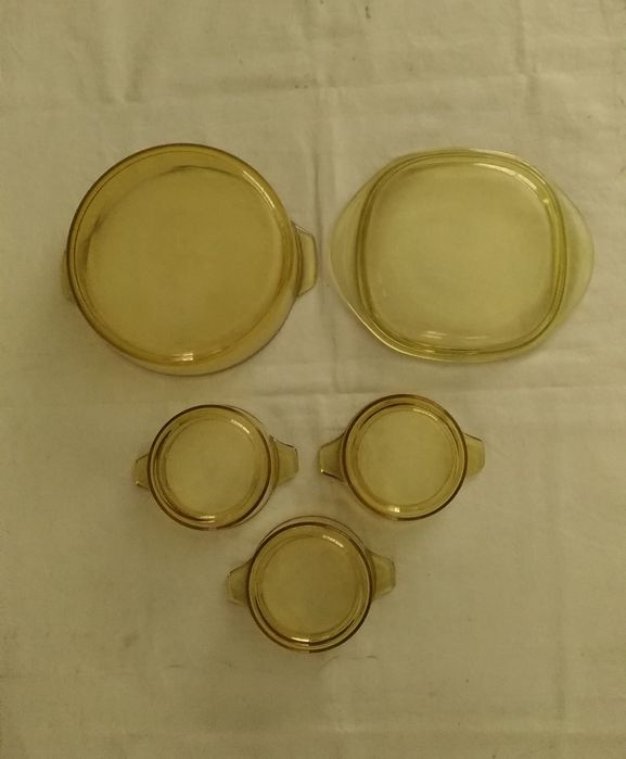 Conj. 5 Peças Vidro Pirex