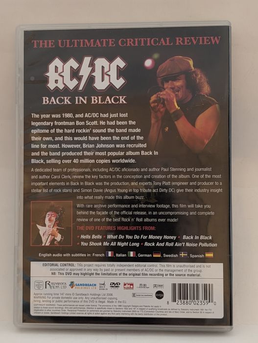 DVD ACDC Back on Black