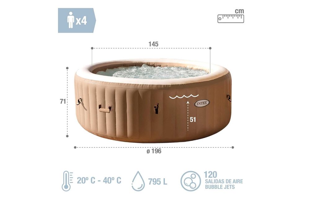 Jacuzzi Insuflável INTEX - 4 Pessoas