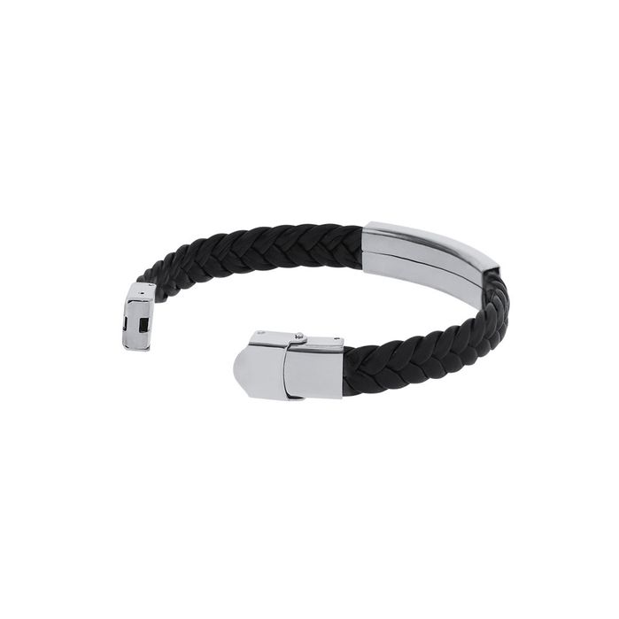 Pulseira em Couro Sintético com Placa Metálica – Personalizável