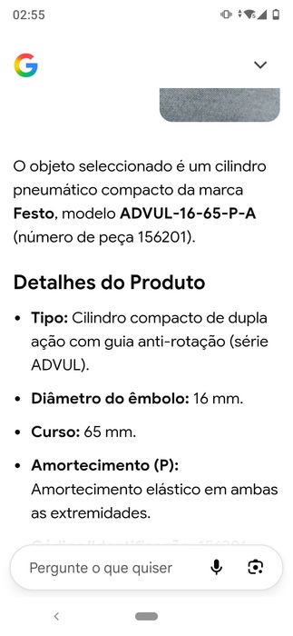 Cilindro pneumático FESTO NOVO