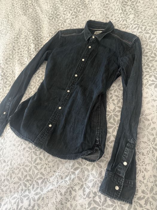 Granatowa koszula jeansowa dzinsowa bawelniana Hilfiger Denim s/36