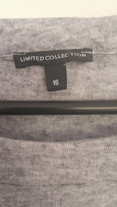 Bluzka Marks&Spencer szara sweter wiskoza i wełna dobry skład