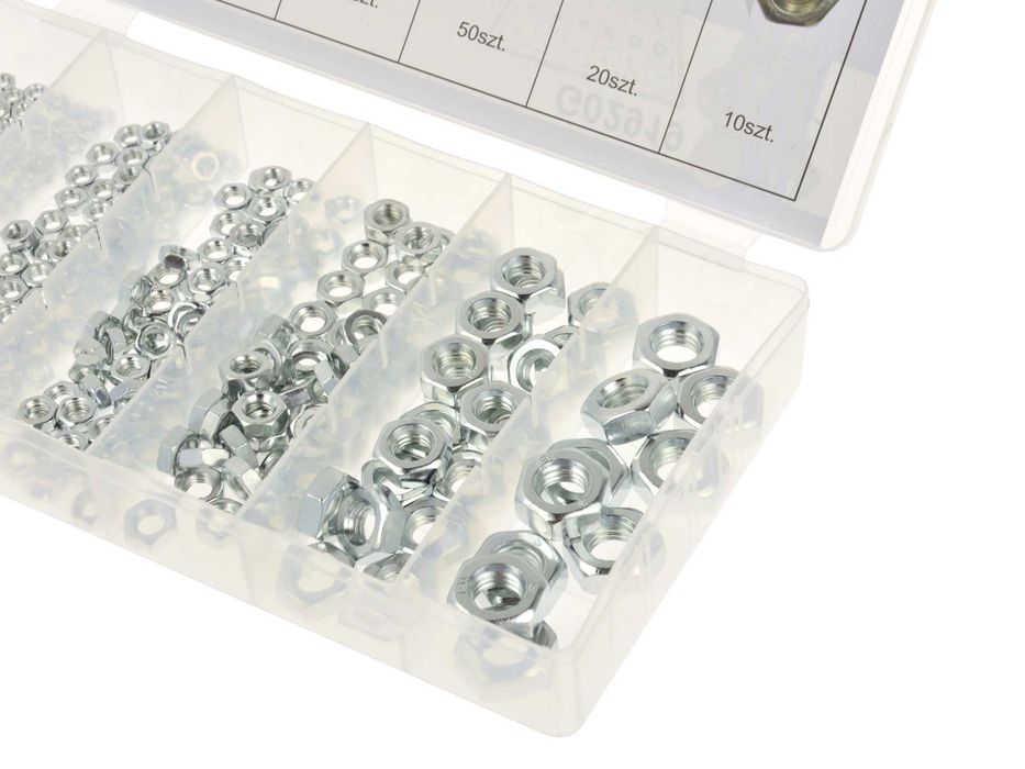 Набір метричних гайок з нержавіючої сталі 300 шт М3-М10.  G02919
