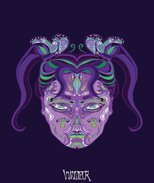 Plakat duży format gruby papier handmade graphic design digital art