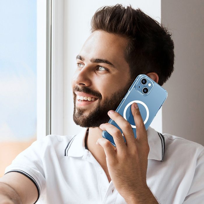 Żelowe magnetyczne etui do iphone 14 plus przezroczysty magsafe