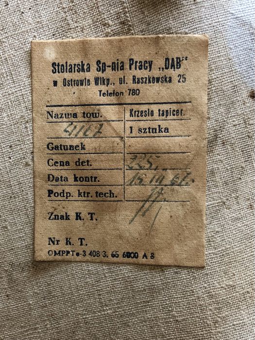 Dwa Krzesła tapicerowane PRL oryginał