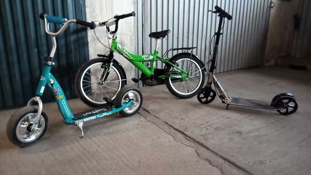 Sprzedam zestaw: rower dziecięcy Teamrider Kid oraz 2 hulajnogi: Oxelo Mid9 i Worker Saffari