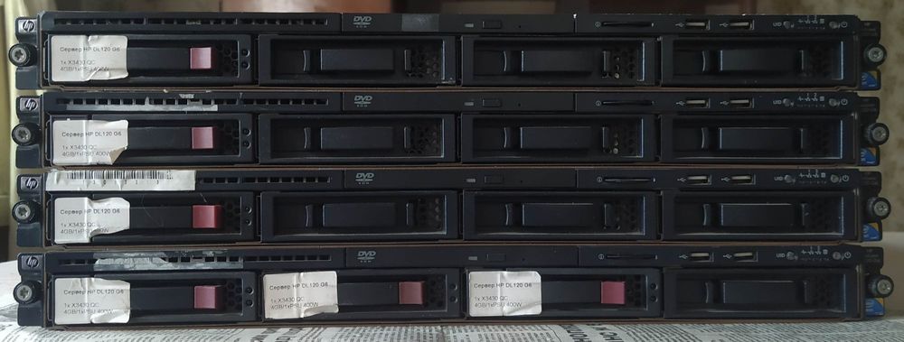Сервер HP DL120 48Gb DDR3 1600MHz Xeon X3430 4xSATA/SSD 3.5" 400W 1U