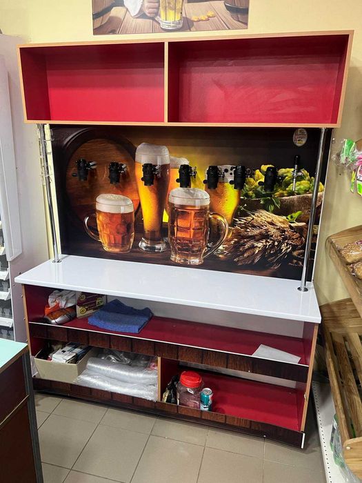 Стеллаж для розлива пива с пеногасителями