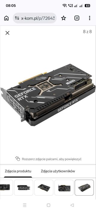 GeForce RTX 3070ti 8gb w bdb stanie