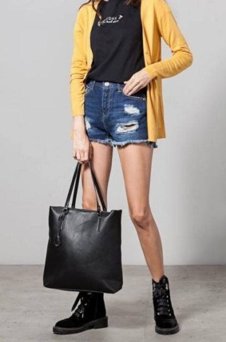 Stradivarius nowa torebka shopper czarna