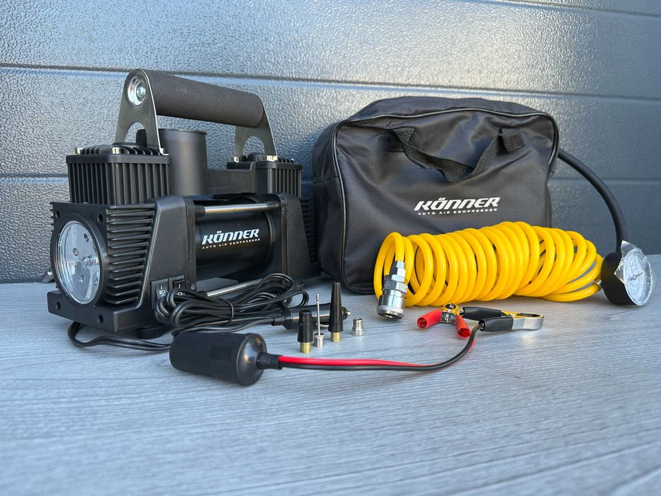 Автомобильный воздушный компрессор для накачки колес Könner 90 FT