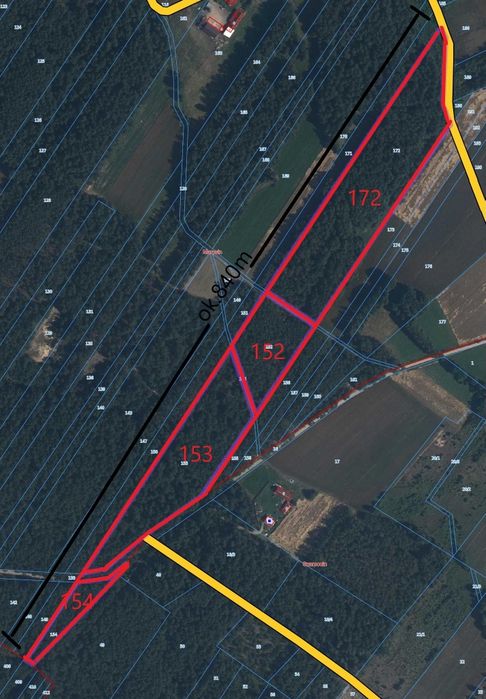 Działka leśna i rolna 4,29ha