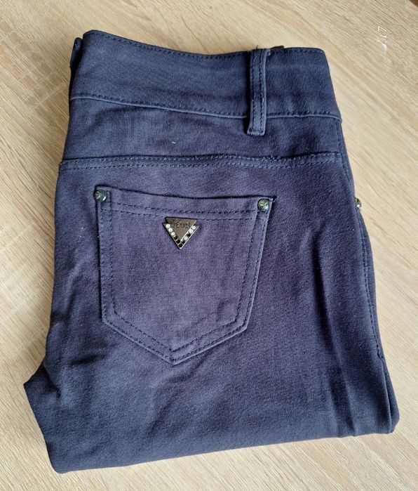 Damskie skinny 36/38 S/M granatowe