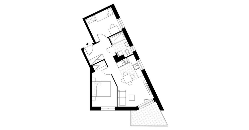 3-pokojowe mieszkanie 45m2 + balkon Bezpośrednio