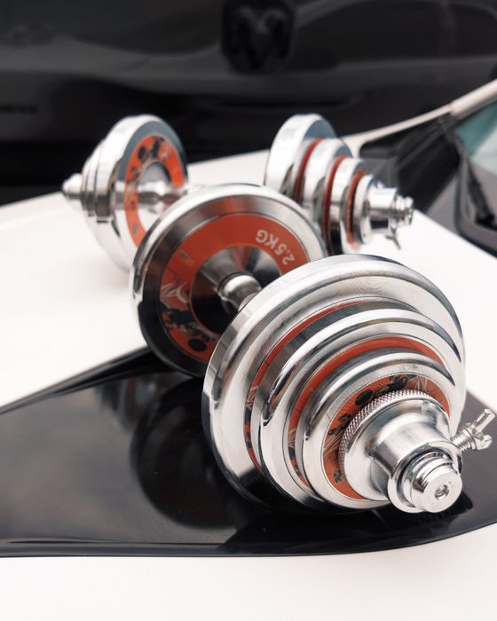 Гантели наборные 20 кг, 15 кг/гантелі набірні хромовані