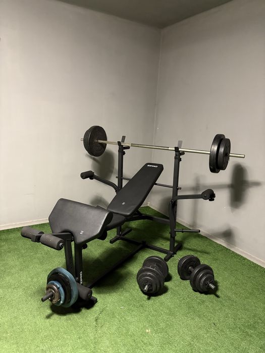 Ławeczka Do Ćwiczeń Obciążenia Gryfy Hantle Siłownia