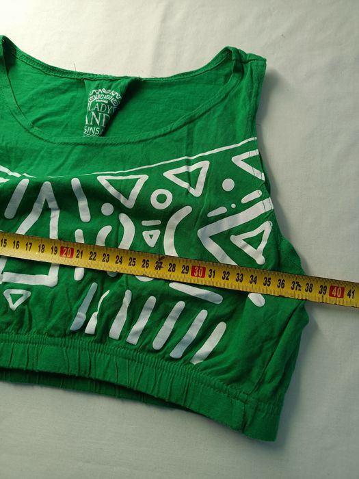 Crop top S zielony
