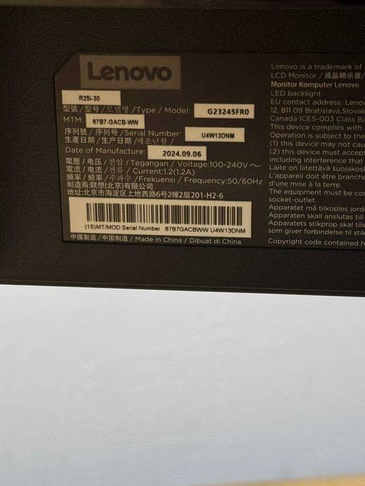 Монітор Lenovo Legion R25I-30 180hz 24.5" ІГРОВИЙ KlavaComp