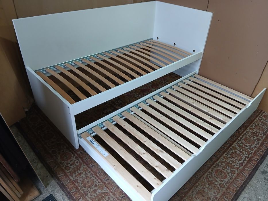Łóżko piętrowe niskie ikea flaxa rozsuwane w dobrym stanie transport
