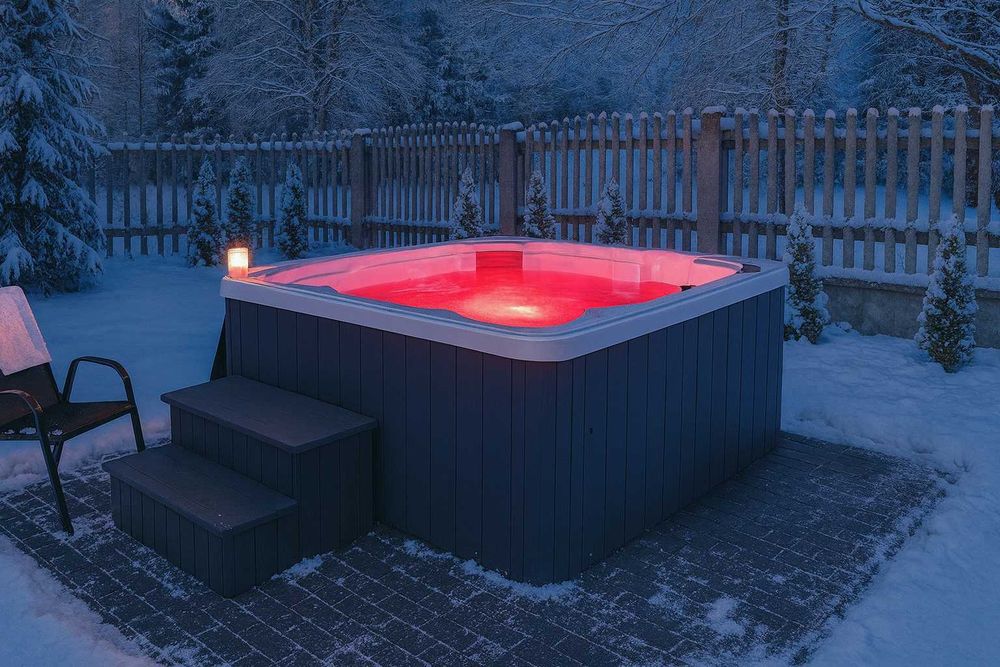 Jacuzzi z piecem na drewno dla 6ciu osob balia basen bania sauna masaż