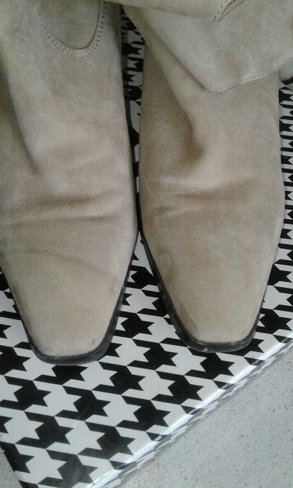 Шкіряні чобітки ковбоі натуральний замш 39 розмір