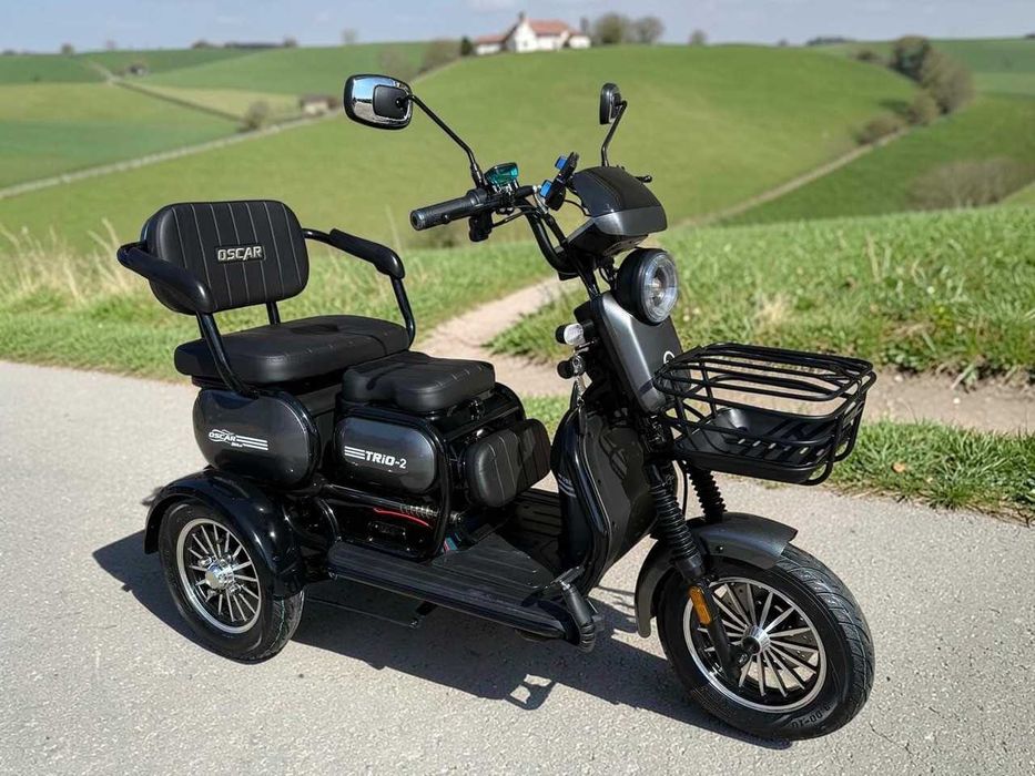 Електротрицикл OSCAR TRIO-2 1200W 72V 25Ah графен графіт