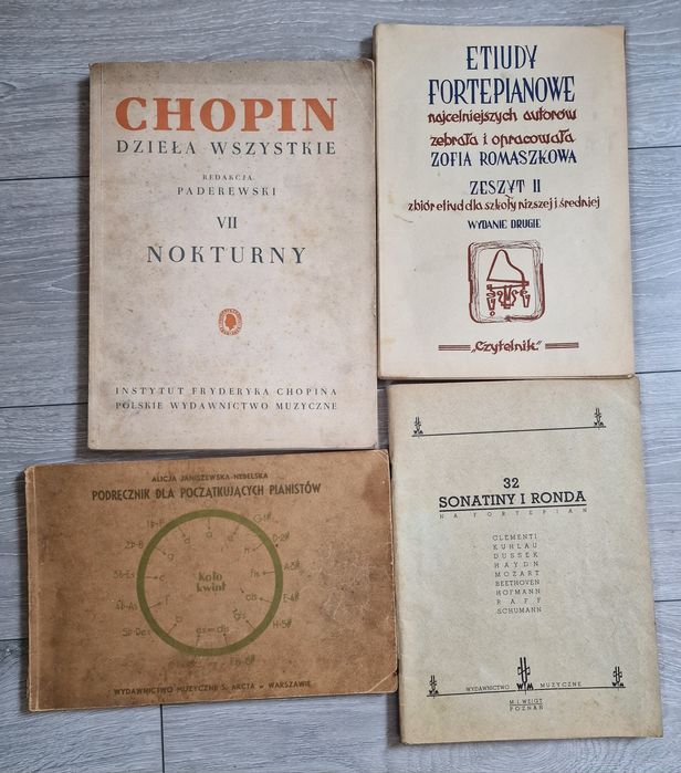 Nuty na fortepian, pianino - 10 zeszytów
