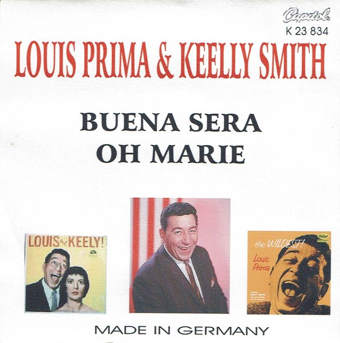 Louis Prima - Buena Sera - Oh Marie - 1958 45 Rpm - Germany