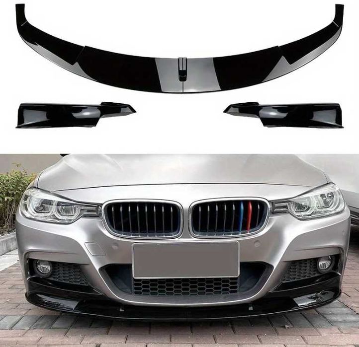 Grelhas preto piano dupla barra para BMW série 3 F30 F31 F35