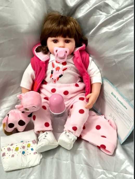 Bebe lalka reborn maluch 47cm miękkiego silikonu  48 CM.