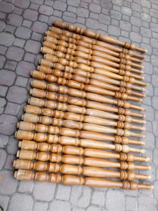 Tralki dębowe + słupki - balustrada - lite drewno - stan bdb !!!