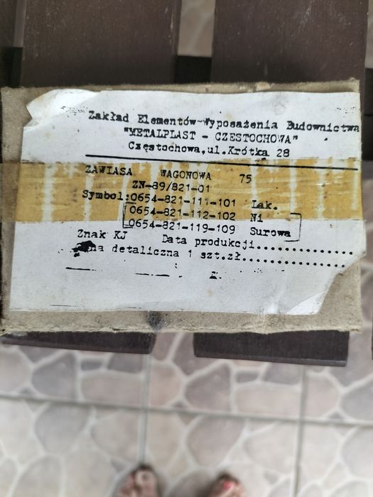 Zawias wahadłowy 75 metaplast Częstochowa