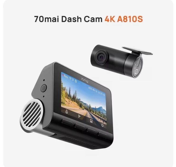 Відеореєстратор Xiaomi 70mai Dash Cam 4K A810S + задня камера RC24