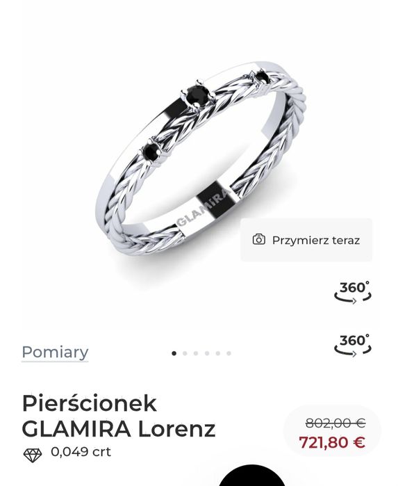 Pierścionek zaręczynowy Nowy  r.18