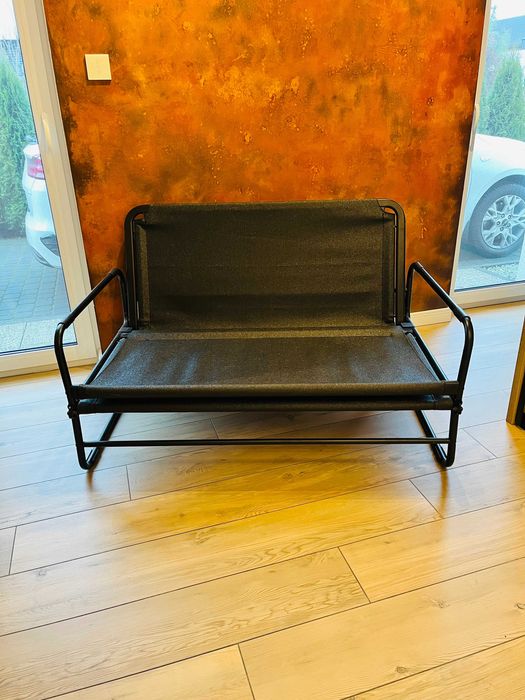 Sofa rozkładana HAMMARN Knisa ciemnoszara szer. 128 cm