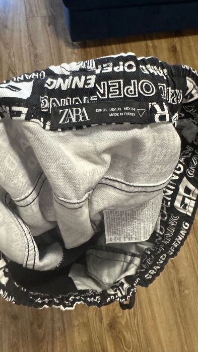 Spodnie Zara Print XL Czarno-Białe