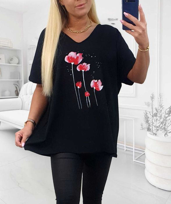 bluzka plus size bawełna