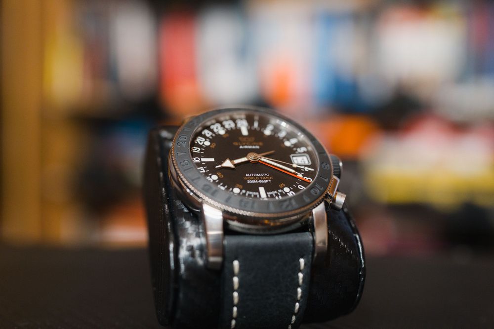 Zegarek Glycine Airman 17 Sphair 392719 komplet GMT