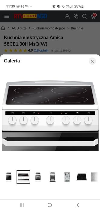 Kuchenka elektryczna Amica